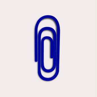 Paperclip 3D printed bookmark - The Completist. - Ultramarine