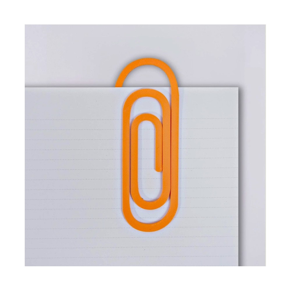 Paperclip 3D printed bookmark - The Completist. - Multicolour