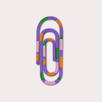 Paperclip 3D printed bookmark - The Completist. - Multicolour