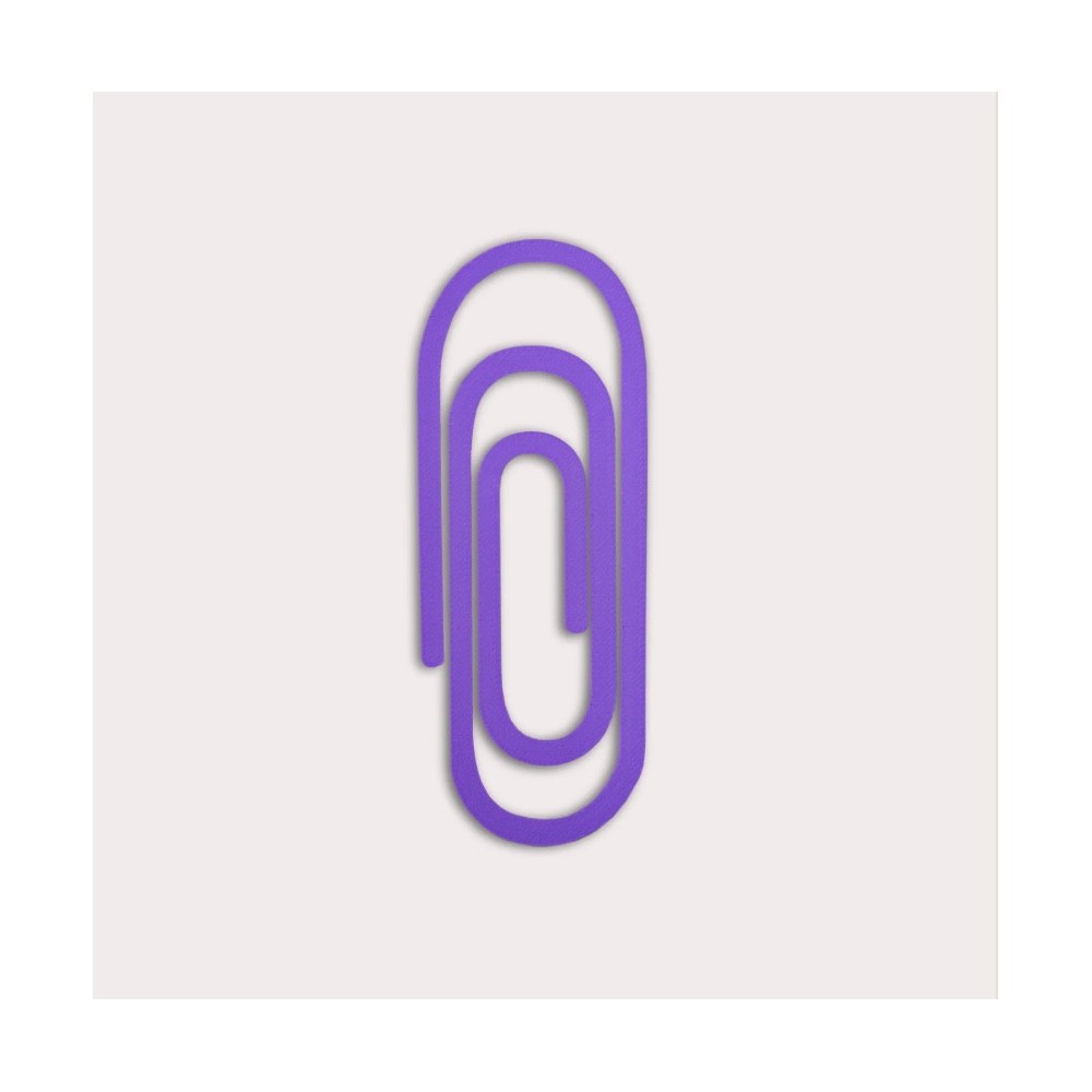 Paperclip 3D printed bookmark - The Completist. - Lavender