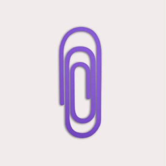 Paperclip 3D printed bookmark - The Completist. - Lavender