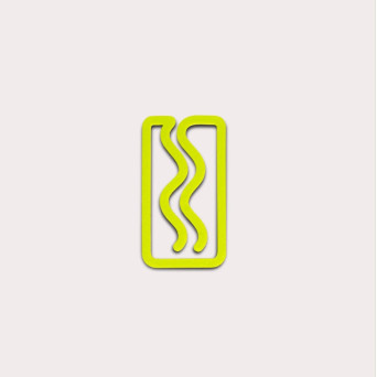 Mini Miami 3D printed bookmark - The Completist. - Chartreuse