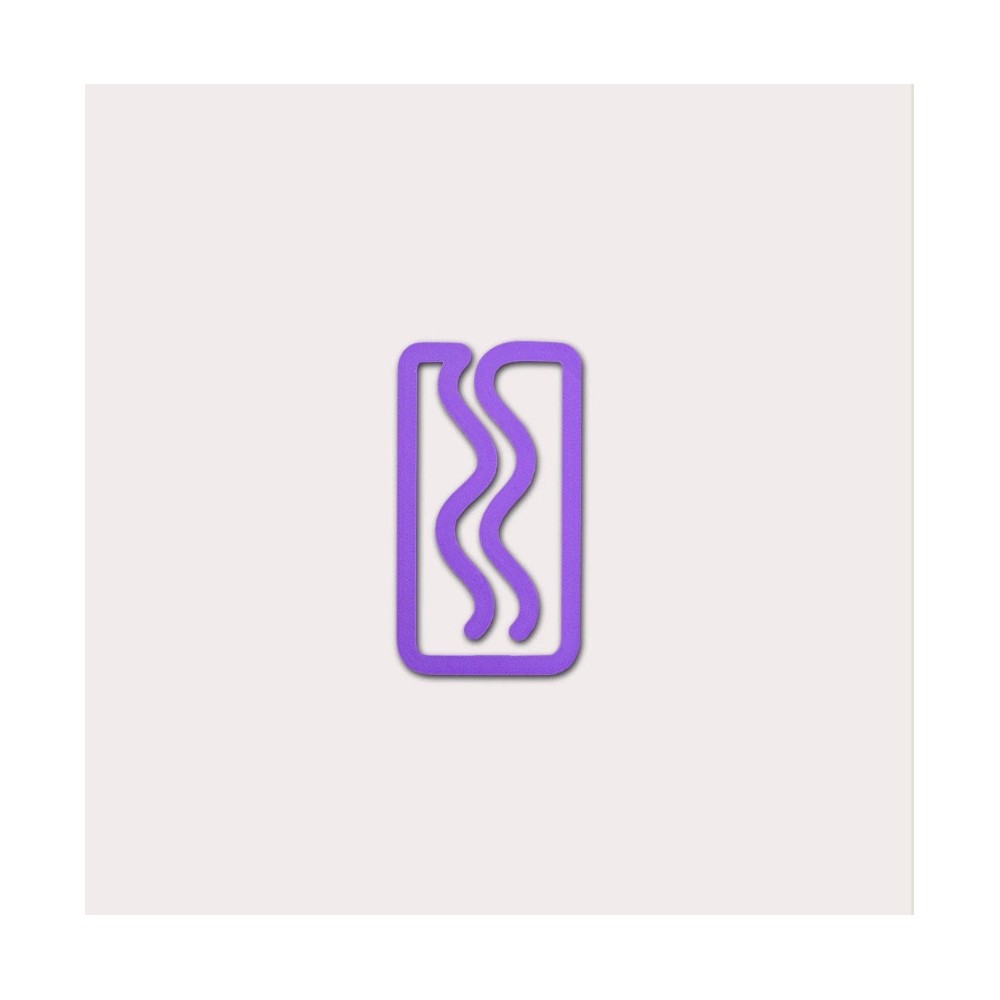 Mini Miami 3D printed bookmark - The Completist. - Lavender