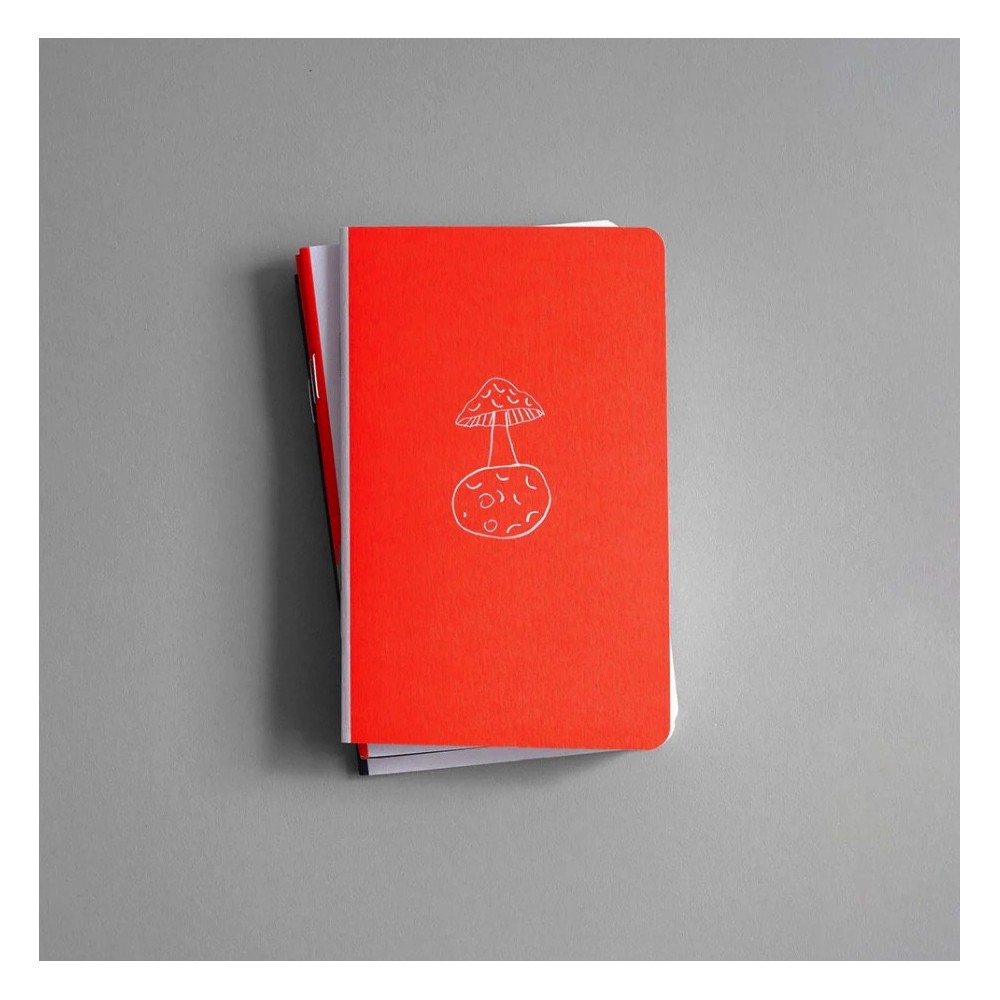 Plain pocket notebook - Papierniczeni - Mushroom Planet 30 sheets