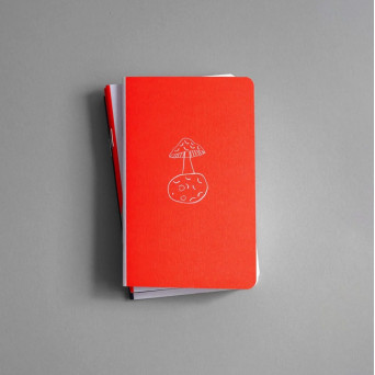 Plain pocket notebook - Papierniczeni - Mushroom Planet 30 sheets