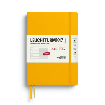 Ruled Weekly Planner & Notebook 2026/2027 A5 - Leuchtturm1917 - Sunflower