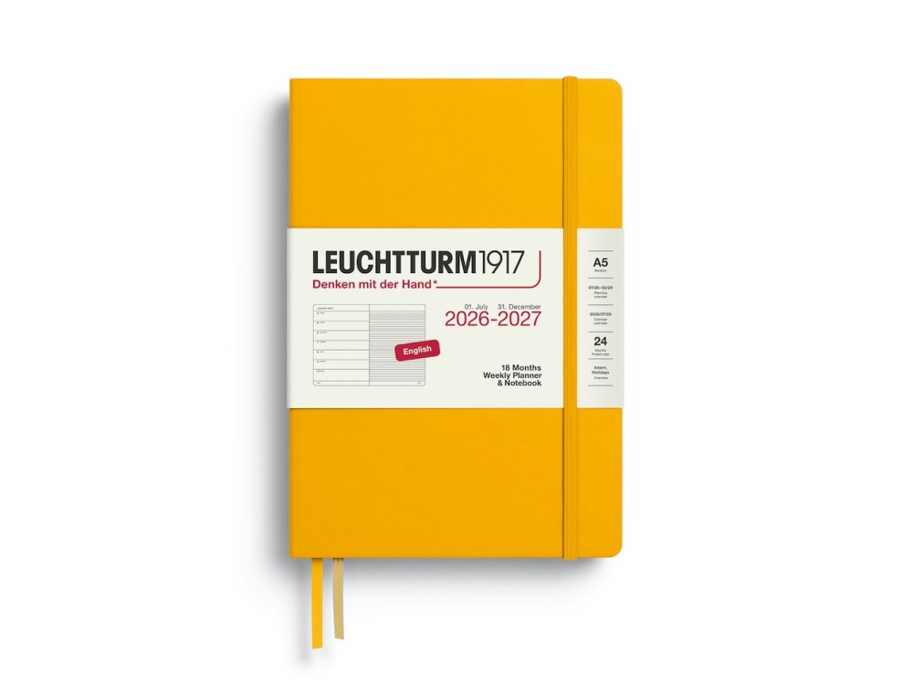 Ruled Weekly Planner & Notebook 2026/2027 A5 - Leuchtturm1917 - Sunflower