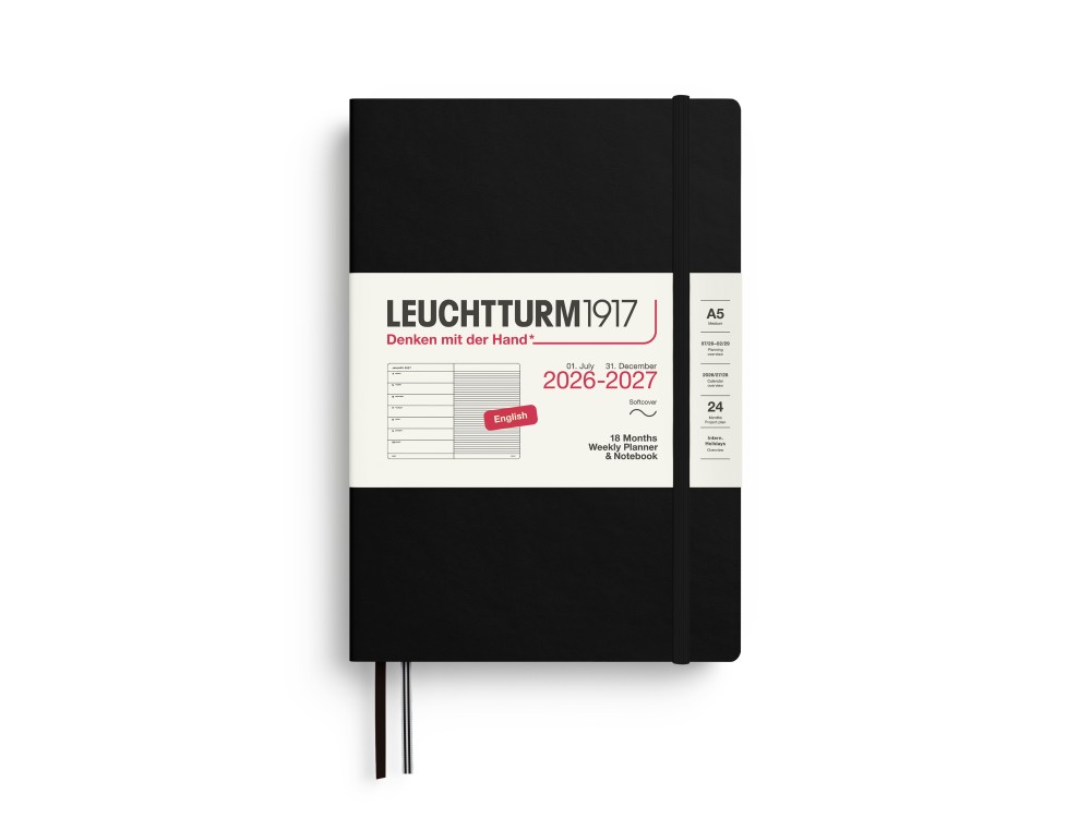 Ruled Weekly Planner & Notebook 2026/2027 A5 - Leuchtturm1917 - Forest Green