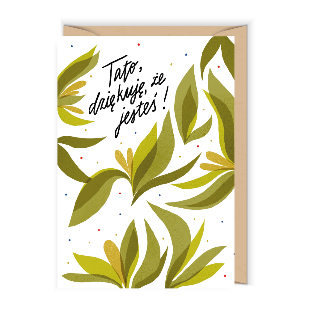 Greeting card 12 x 17 cm - Cudowianki - Tato dziękuję