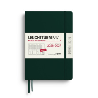 Academic Week Planner 2026/2027 A5 - Leuchtturm1917 - Forest Green