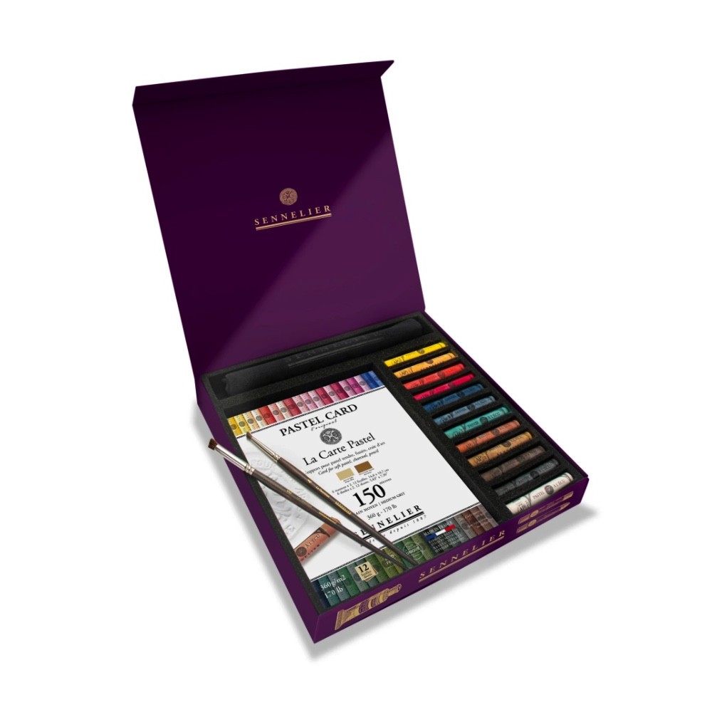 Set of À L'écu Pastels with accessories - Sennelier - 12 pcs.