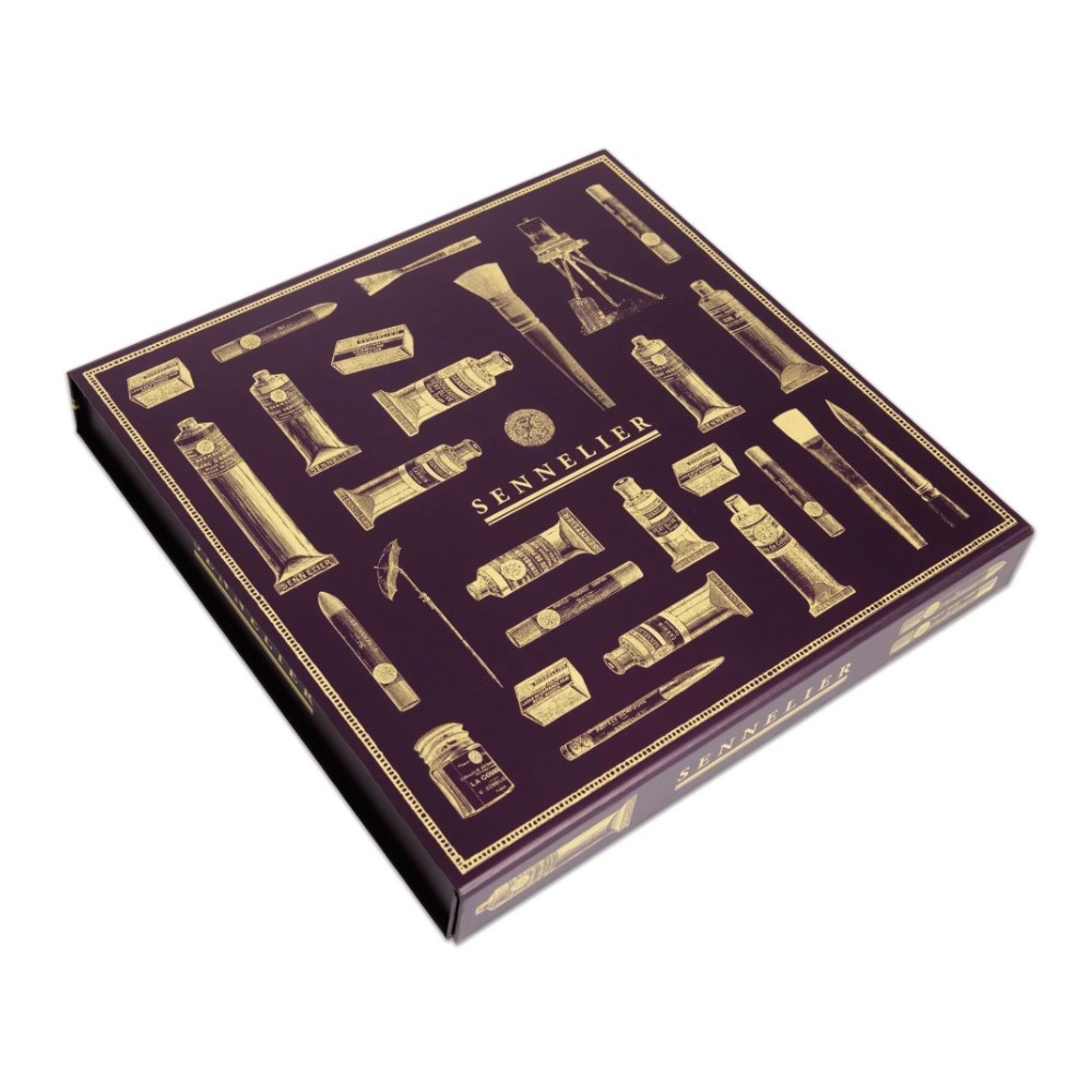 Zestaw pasteli suchych À L'écu z blokiem - Sennelier - 12 szt.