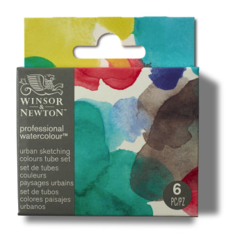 Professional Watercolor Urban Sketching Set - Winsor & Newton - 6 x 5 ml