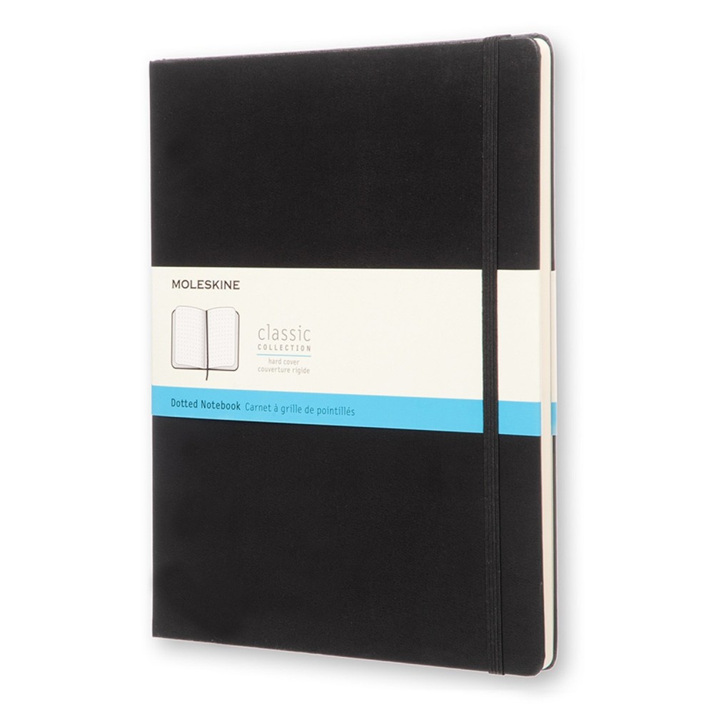 Notatnik w kropki XL - Moleskine - czarny twarda okładka