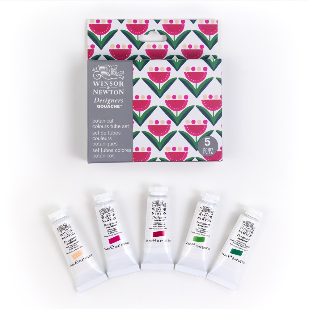 Zestaw gwaszy Designers Botanical - Winsor & Newton - 5 x 14 ml