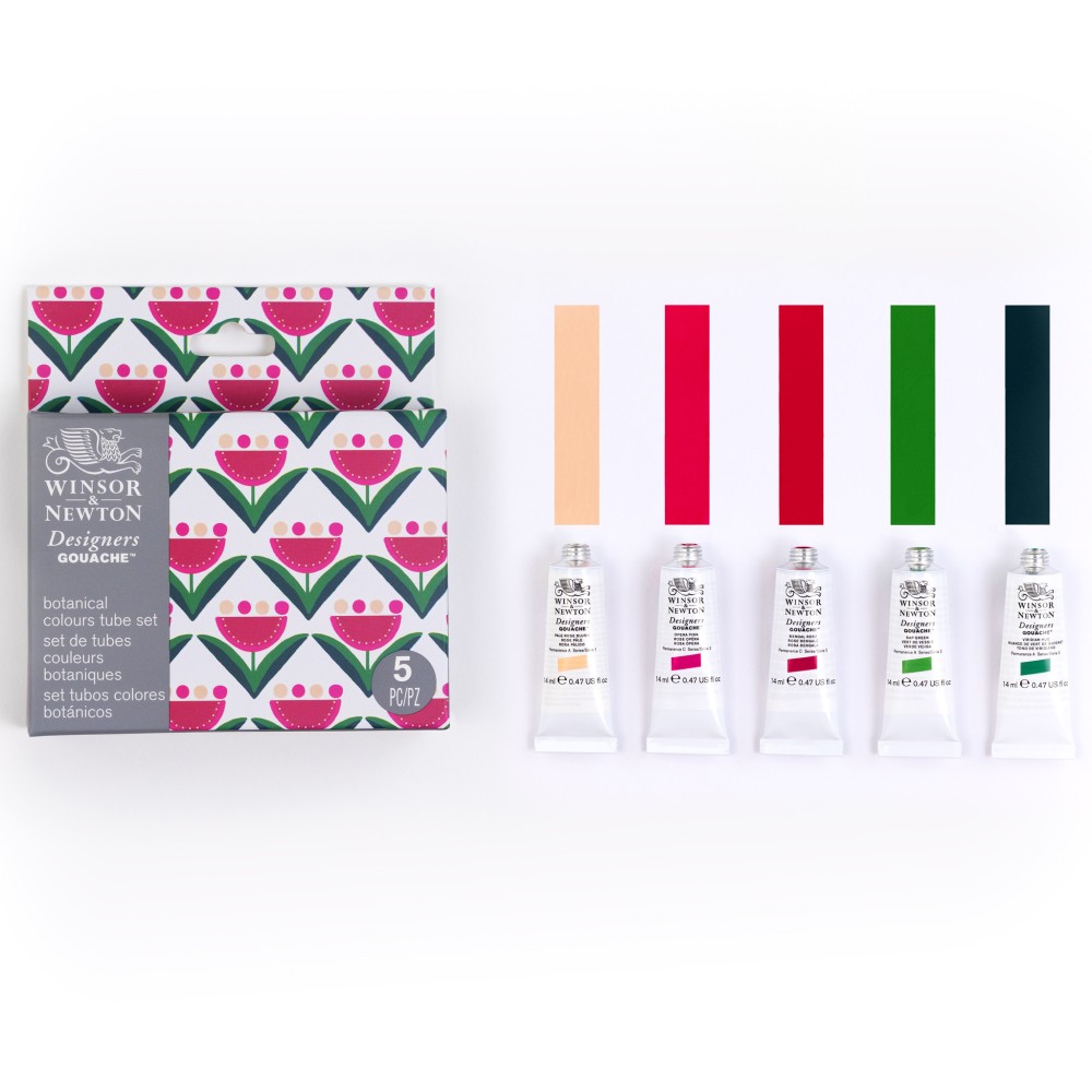Zestaw gwaszy Designers Botanical - Winsor & Newton - 5 x 14 ml