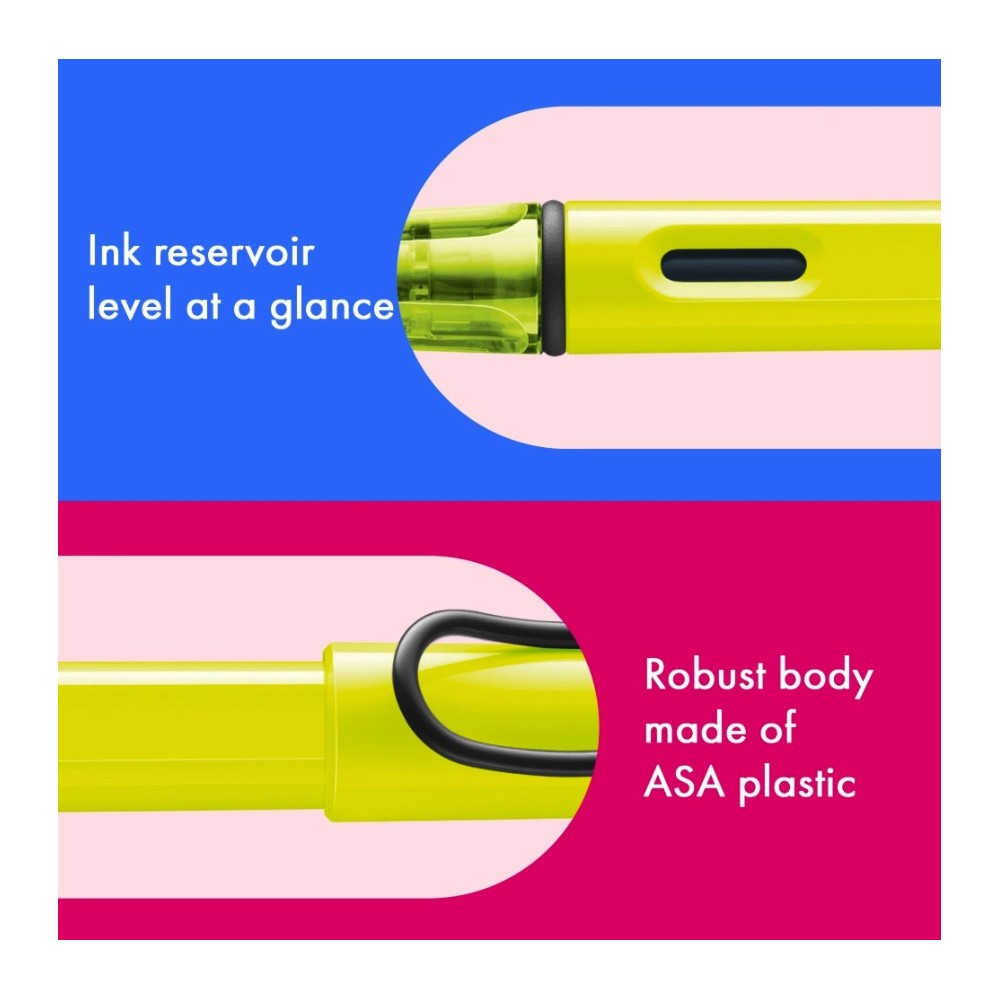 Fountain pen Safari - Lamy - Neon Yellow EF