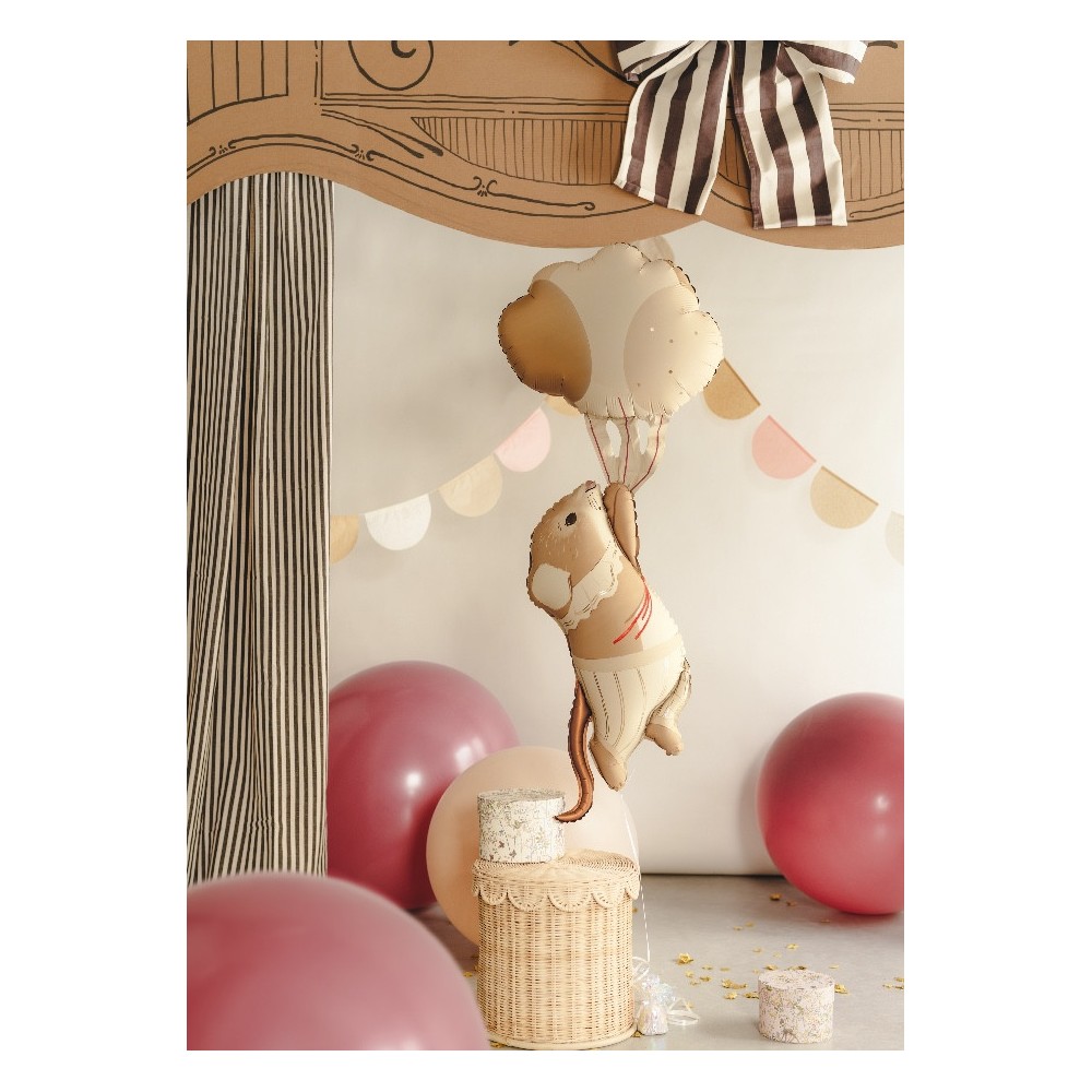 Foil balloon Mouse with balloons - 44 x 104 cm