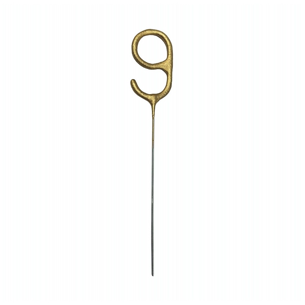 Sparklers Number 9 - gold 15 cm