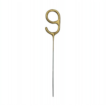 Sparklers Number 9 - gold 15 cm
