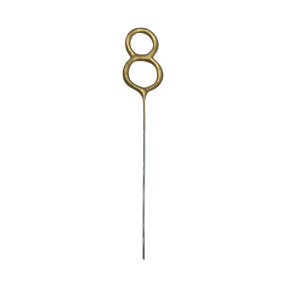 Sparklers Number 8 - gold 15 cm