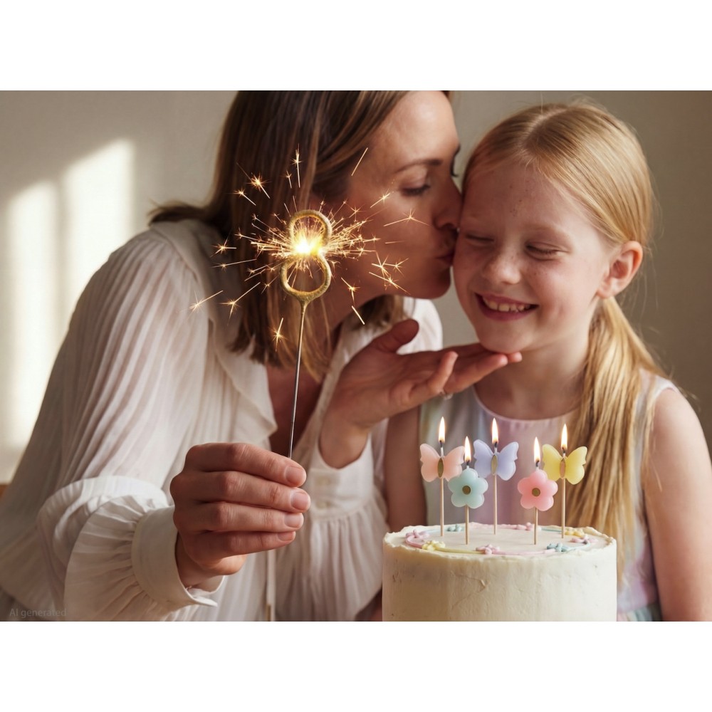 Sparklers Number 8 - gold 15 cm