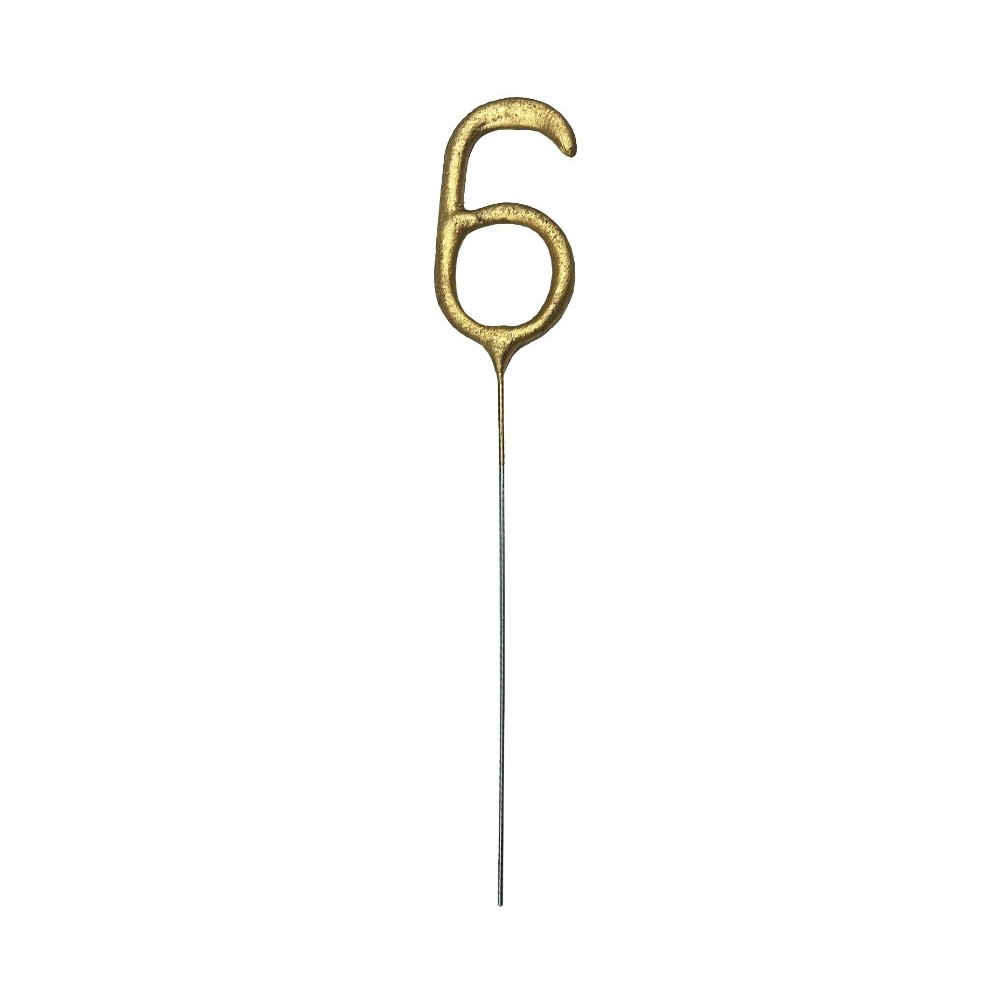 Sparklers Number 6 - gold 15 cm
