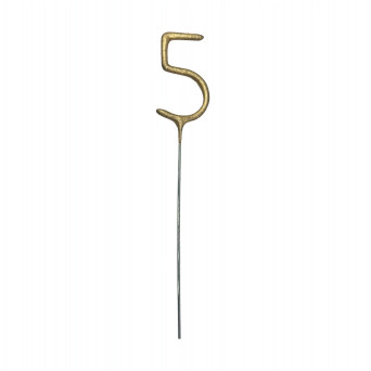 Sparklers Number 5 - gold 15 cm