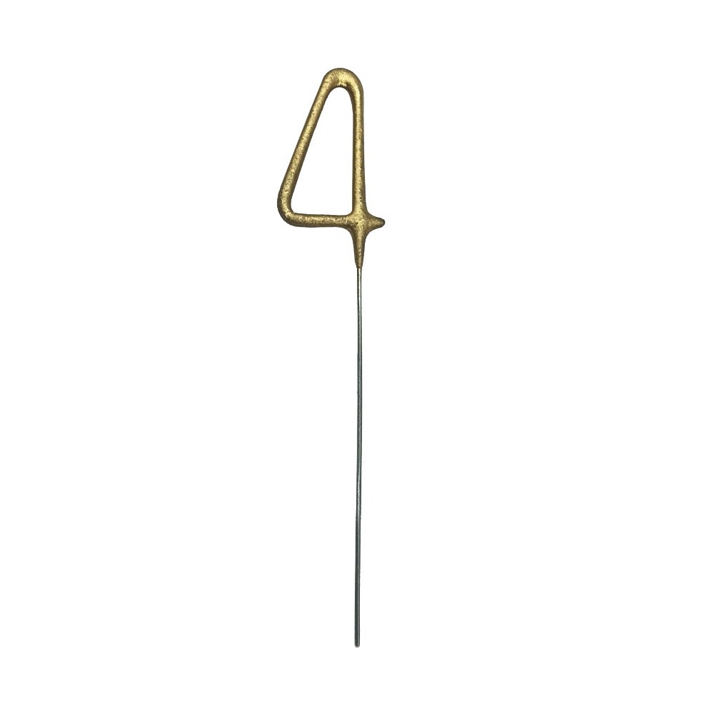 Zimne ognie Cyfra 4 - złote 15 cm