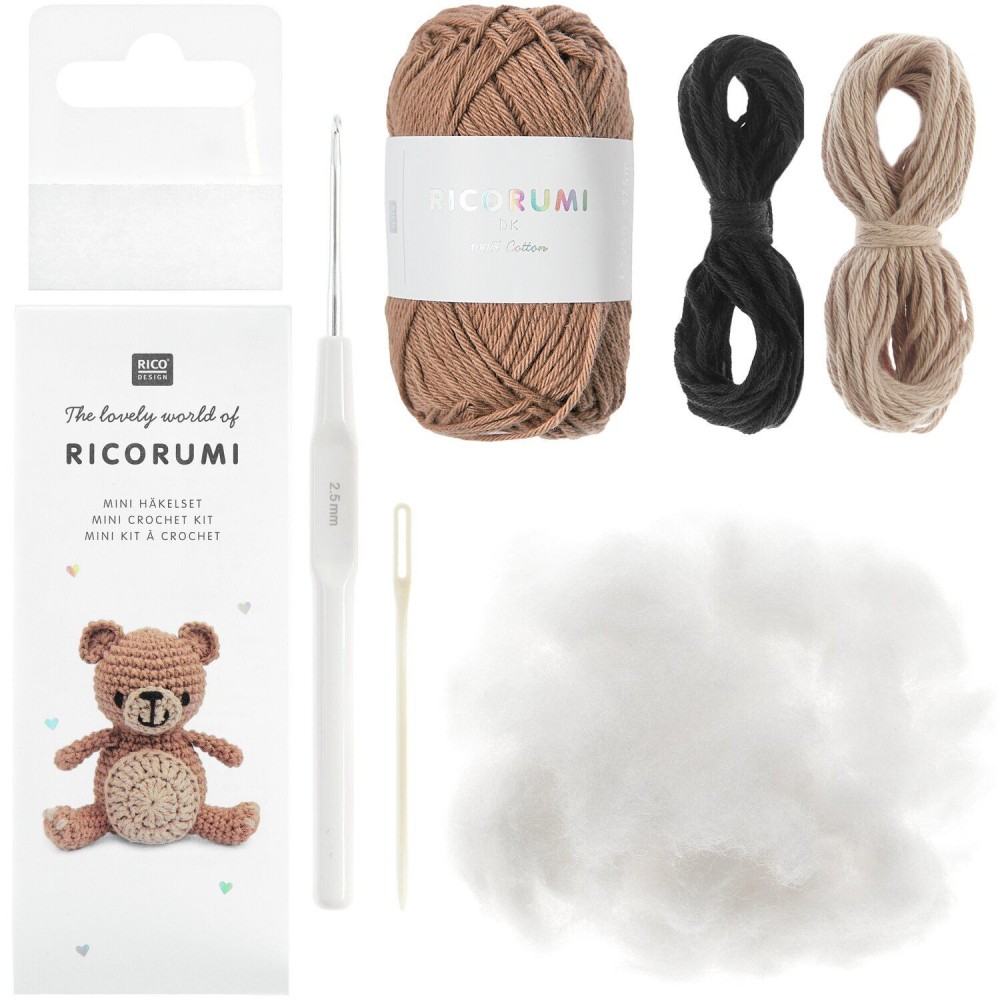 Zestaw do szydełkowania Mini Easy Ricorumi - Rico Design - Teddy