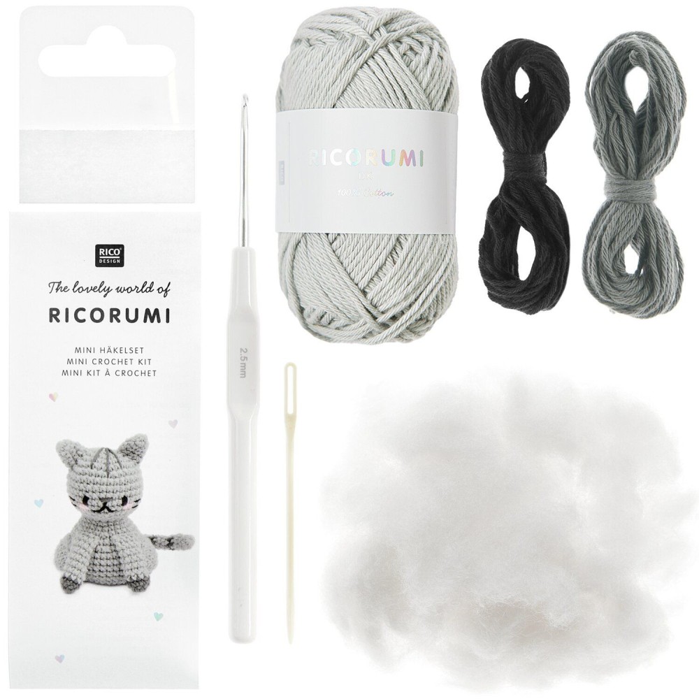 Zestaw do szydełkowania Mini Easy Ricorumi - Rico Design - Cat