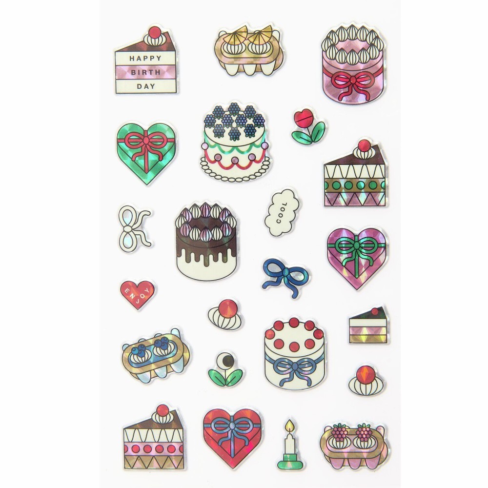 Naklejki wypukłe Puffy Eye Candy Cakes - Paper Poetry - 23 szt.