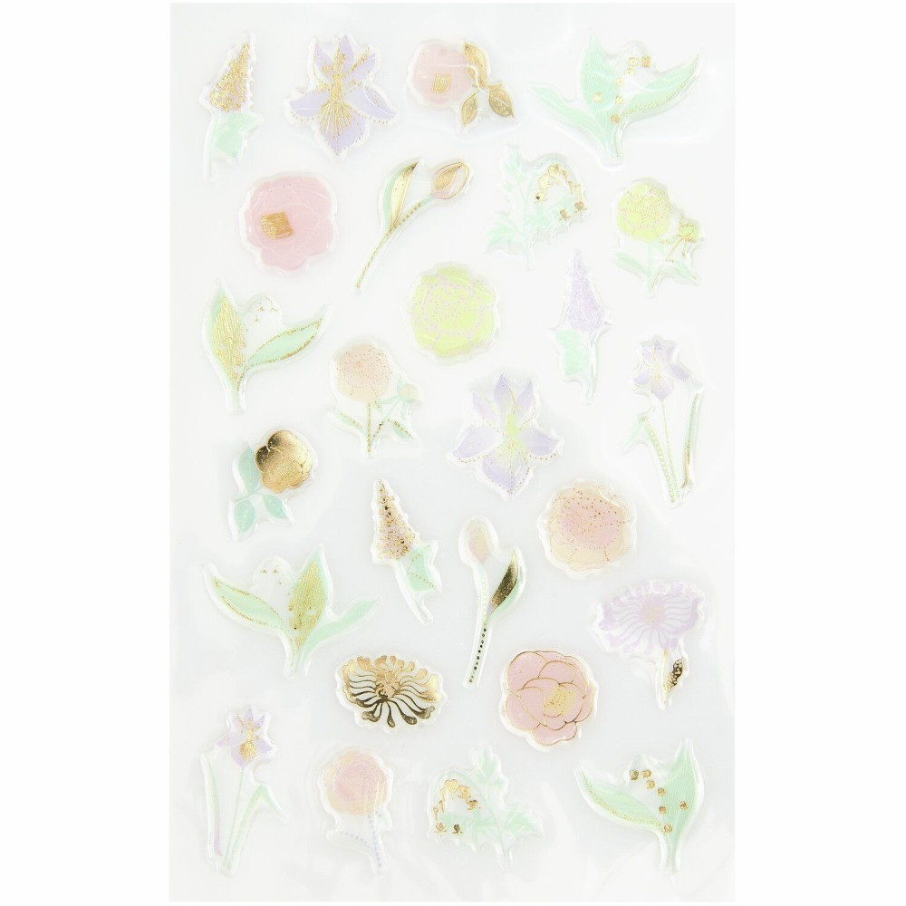 Gel stickers Flowers Pastel - Paper Poetry - 25 pcs.