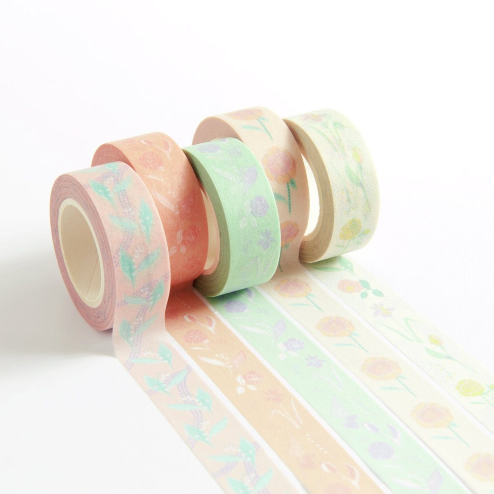 Zestaw taśm washi Flowers Pastel - Paper Poetry - 5 szt.
