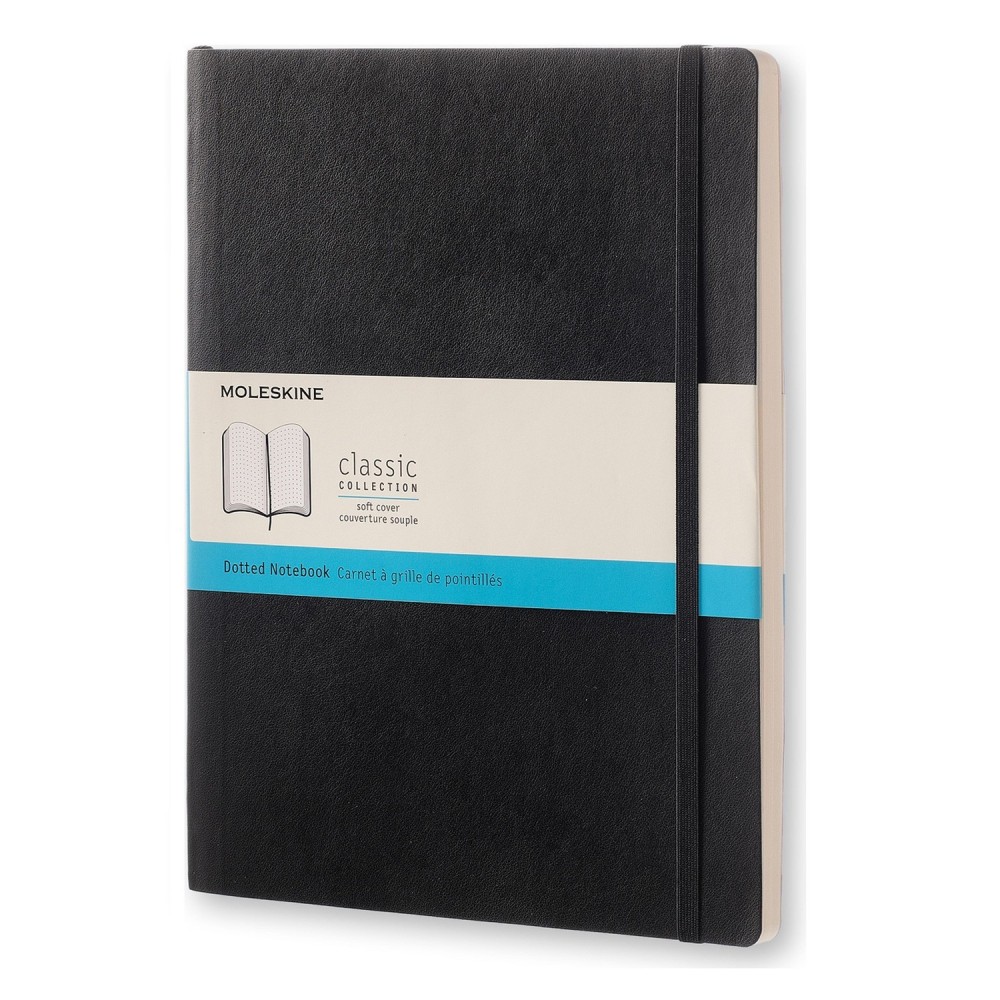 Notatnik w kropki XL - Moleskine - czarny miękka okładka