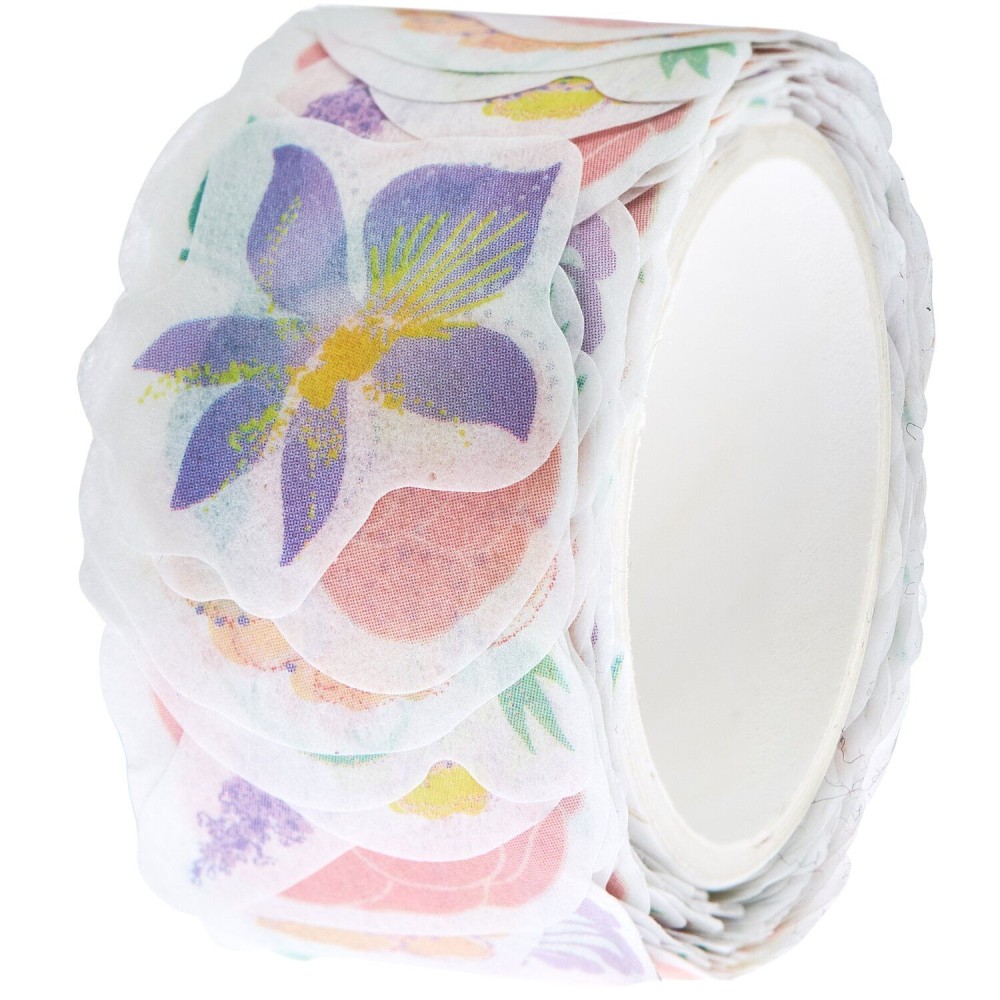 Naklejki washi Flowers Pastel - Paper Poetry - 200 szt.