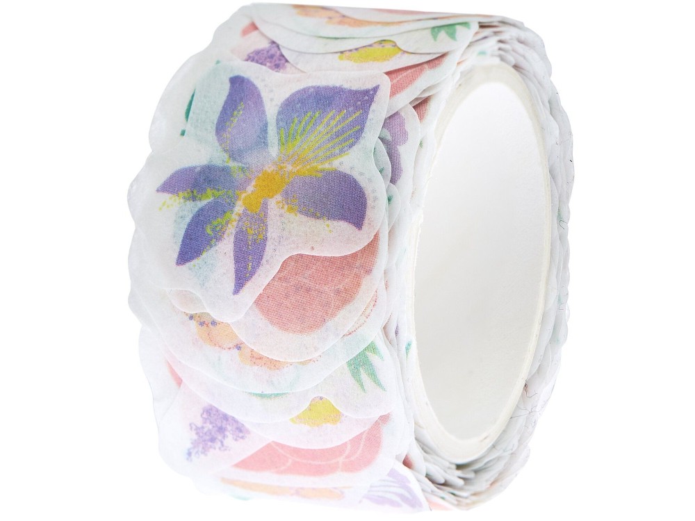 Washi paper stickers Flowers Pastel - Paper Poetry - 200 pcs.