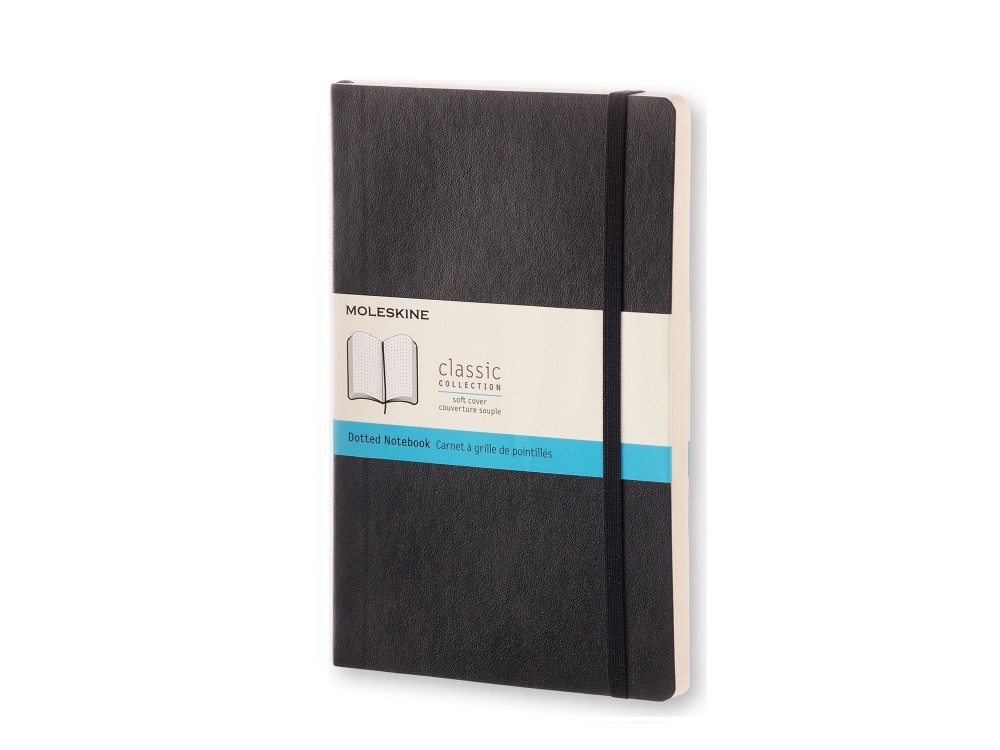 Notatnik w kropki A5 - Moleskine - czarny miękka okładka