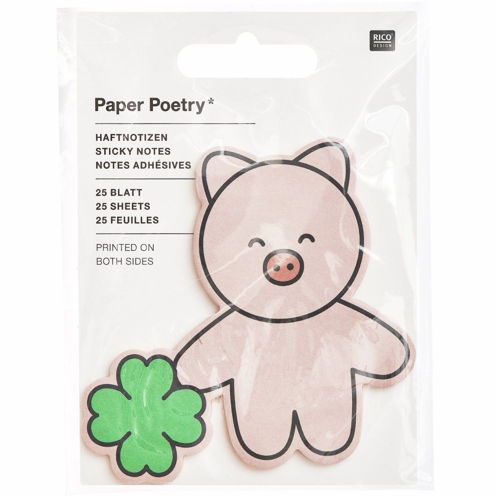 Sticky notes Pig 8,5 x 8,1 cm - Paper Poetry - 25 pcs