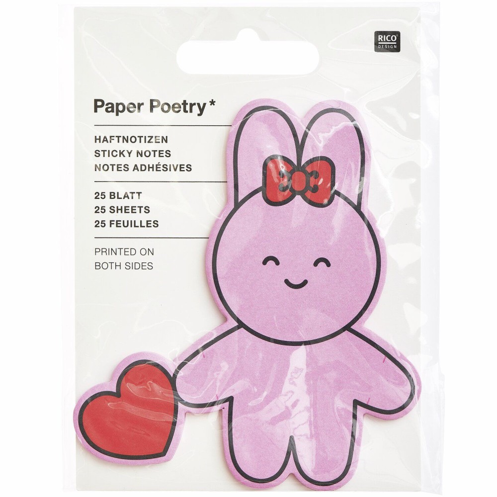 Karteczki samoprzylepne Bunny 8,6 x 9,3 cm - Paper Poetry - 25 szt.