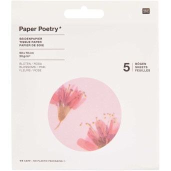 Bibuła do pakowania prezentów Blossoms - Paper Poetry - 5 szt.