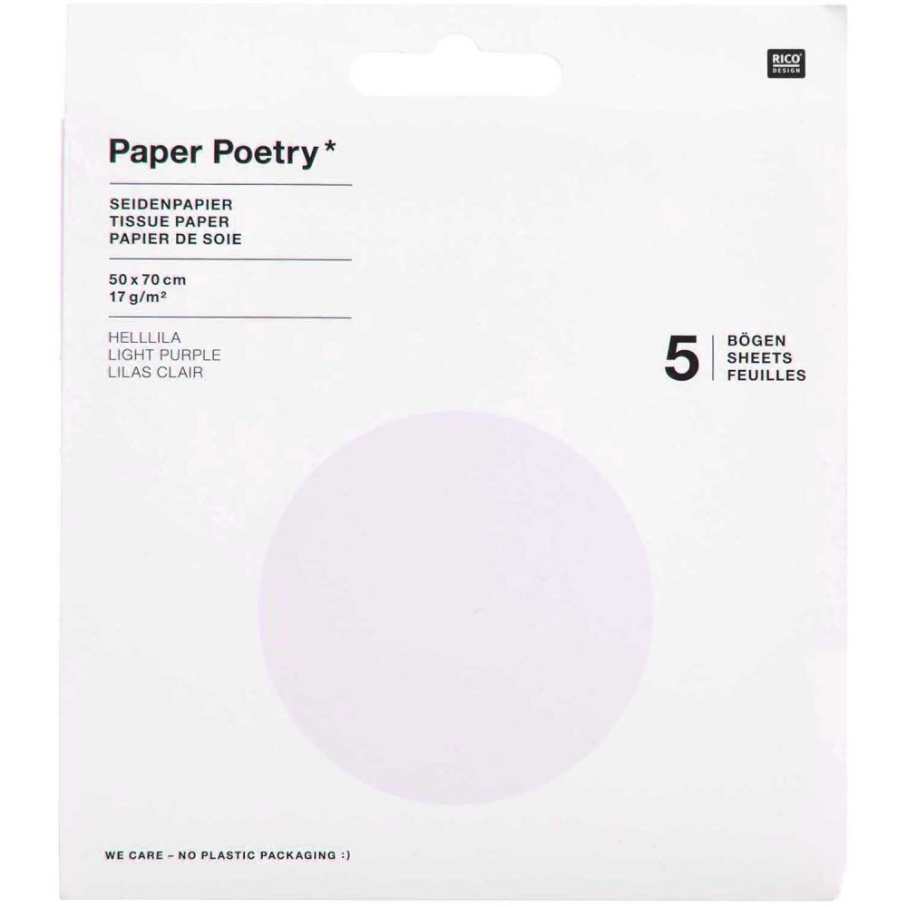 Gift wrapping tissue paper Light Purple - Paper Poetry - 5 pcs