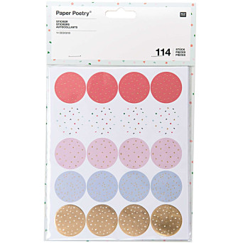 Paper stickers Confetti - Paper Poetry - 114 szt.