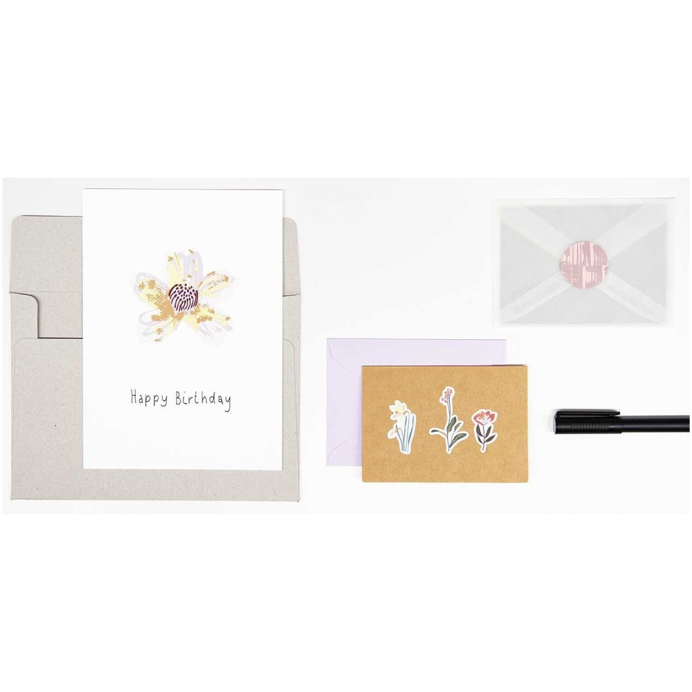 Paper stickers Nature - Paper Poetry - Mauve 56 pcs