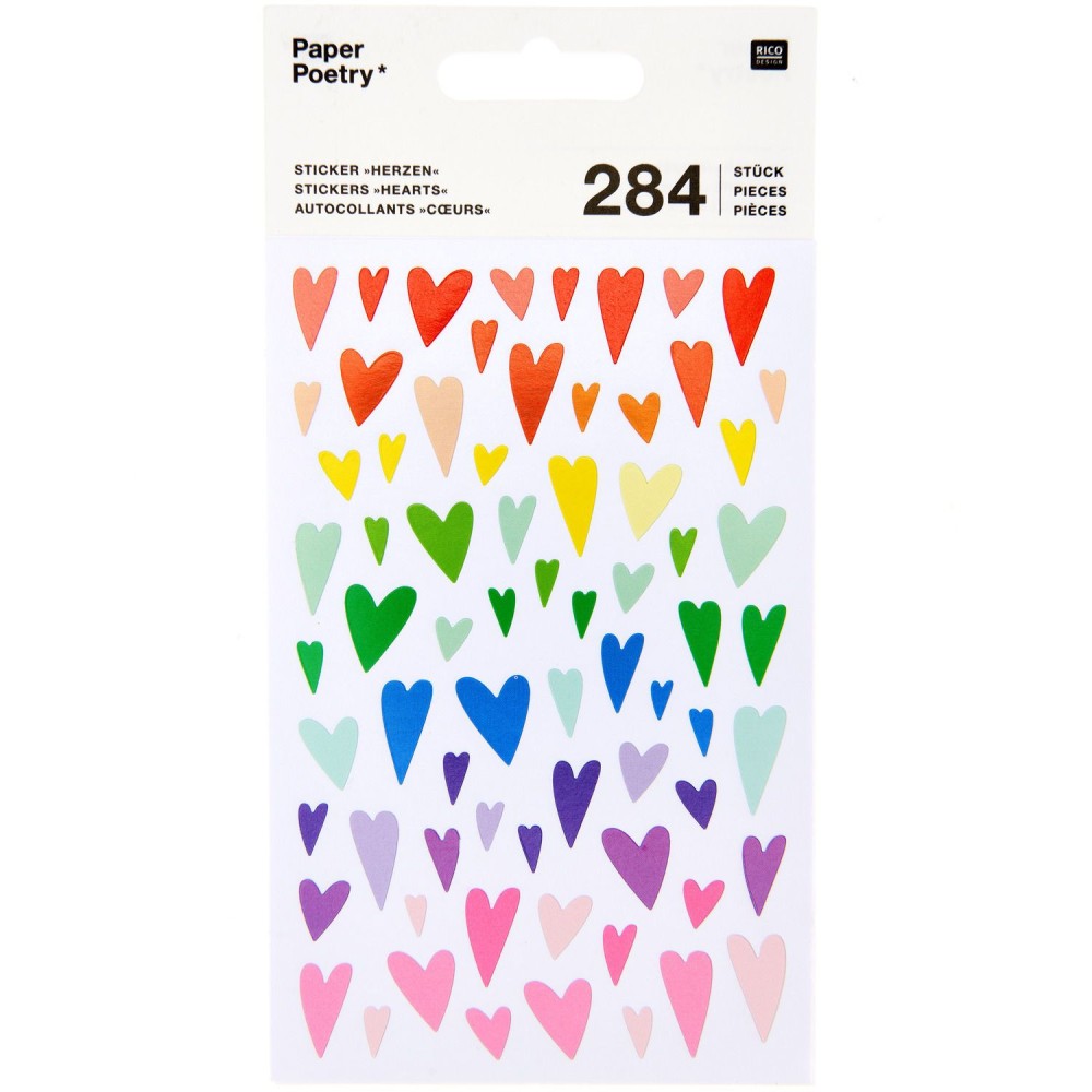 Stickers Hearts - Paper Poetry - Multicolor 284 pcs