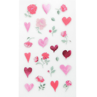 Naklejki foliowe La Vie en Rose Hearts & Flowers - Paper Poetry