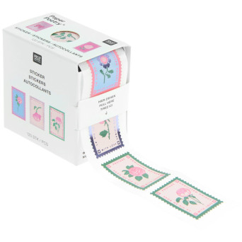 Naklejki na rolce La Vie en Rose Stamps - Paper Poetry - 120 szt.