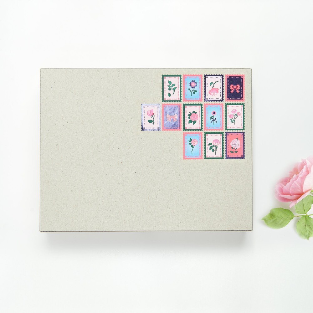 Naklejki na rolce La Vie en Rose Stamps - Paper Poetry - 120 szt.