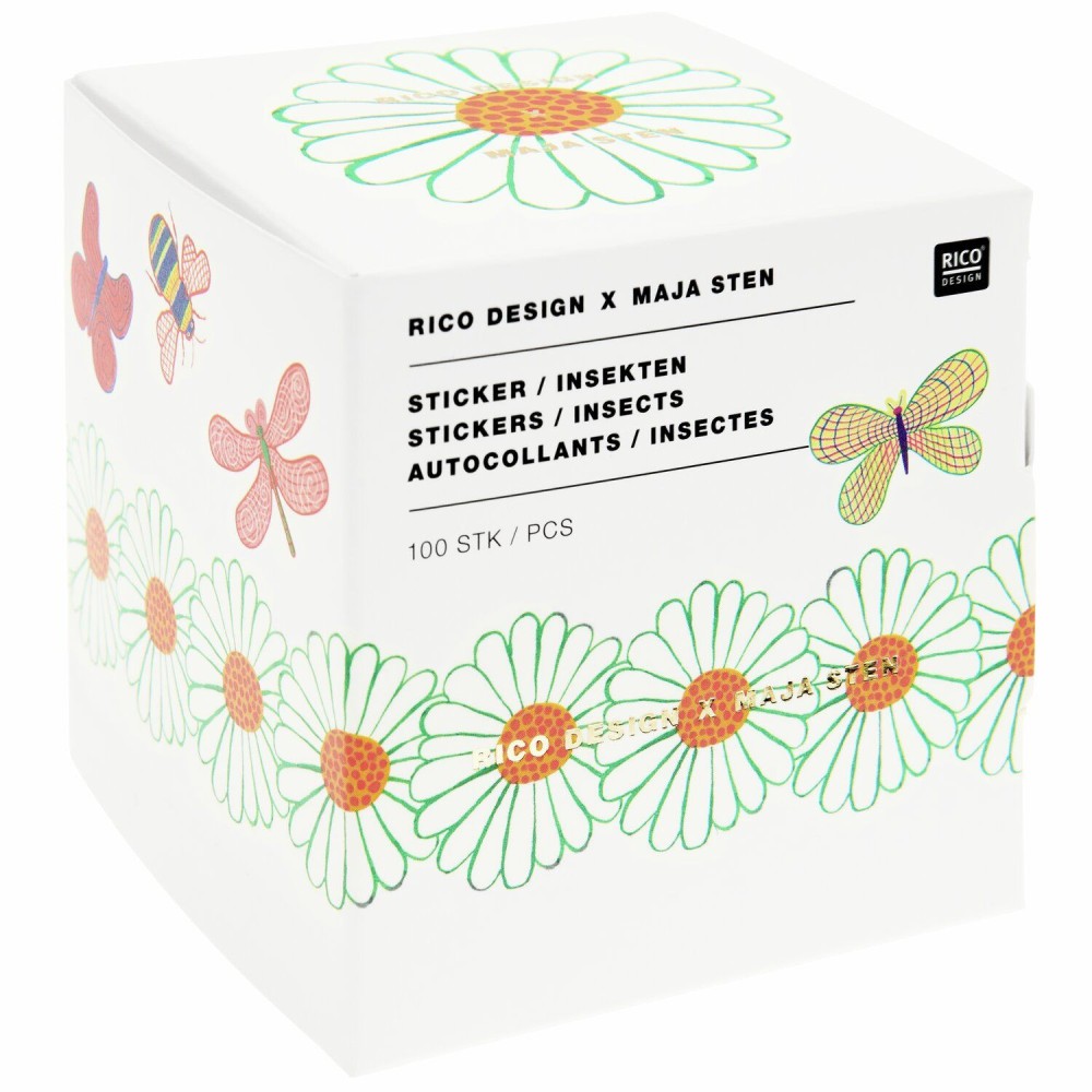 Naklejki na rolce Midsommar Magic Insects - Rico Design - 100 szt.