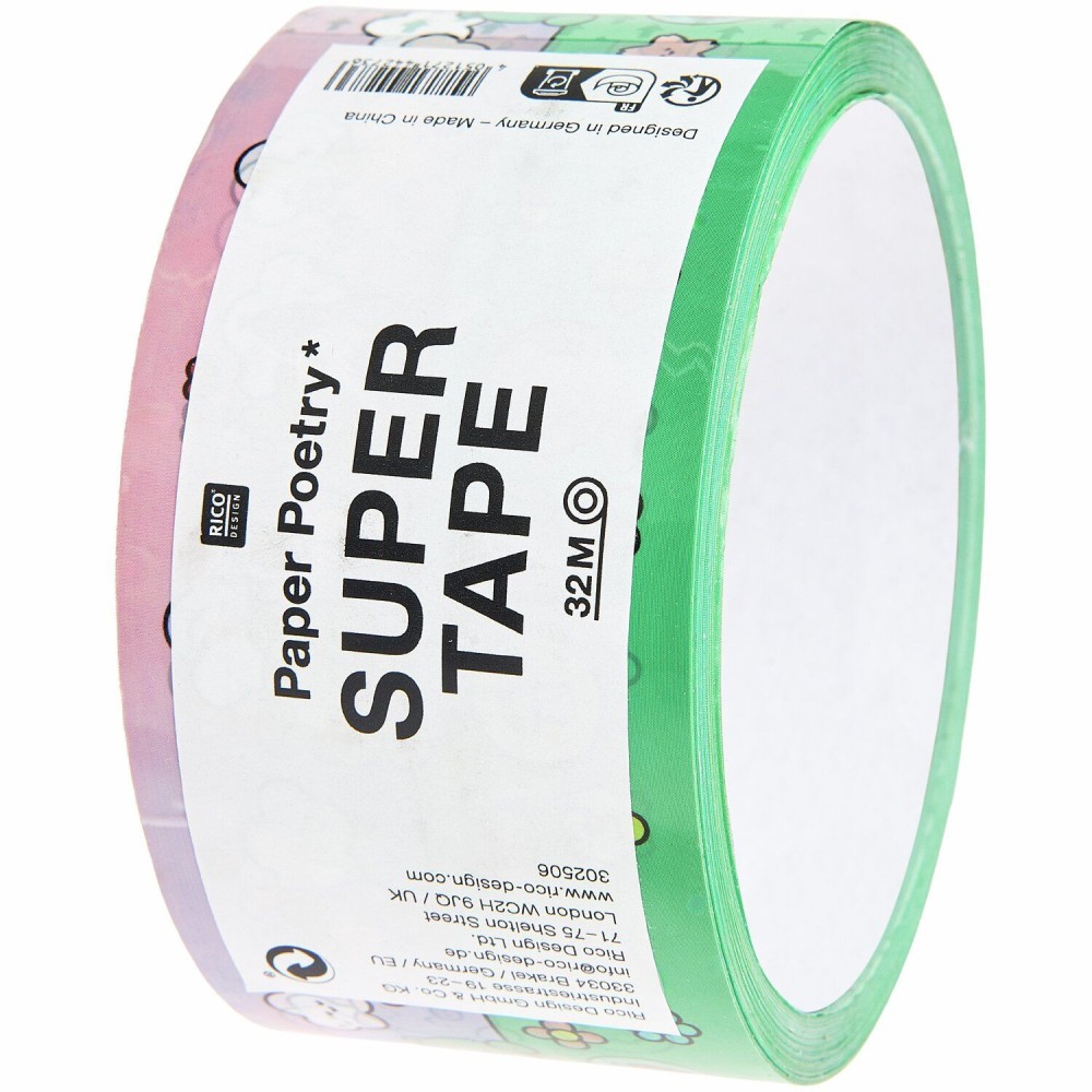 Taśma pakowa Chingu Super Tape - Paper Poetry - 5 cm x 32 m